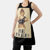 Wees vrij! -zwart schort (Insitu)