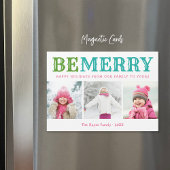 Wees vrolijk | 3 fotocollage magnetische kerst Kaa