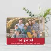 Wees vrolijk afdrukken, nieuwsbrief op achterzijde feestdagenkaart (Staand voorkant)