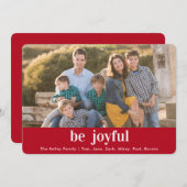 Wees vrolijk afdrukken, nieuwsbrief op achterzijde feestdagenkaart (Voorkant / Achterkant)