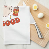 Wees vrolijk eet lekker kerst kerstman frisdrank k theedoek (Quarter Fold)