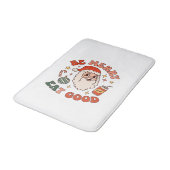 Wees vrolijk eet lekker kerst kerstman frisdrank s badmat (Gekanteld)