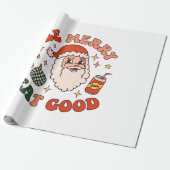 Wees vrolijk eet lekker kerst kerstman frisdrank s cadeaupapier (Uitgerold)