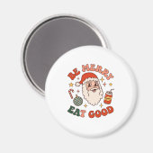 Wees vrolijk eet lekker kerst kerstman frisdrank s magneet (Voorkant / Achterkant)