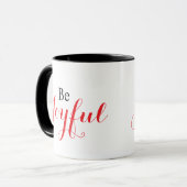 Wees vrolijk Elegant Ontwerp Koffie Mok (Voorkant links)