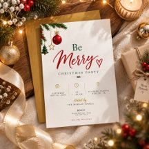 Wees vrolijk | Elegante script kerstfeest