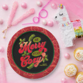 Wees vrolijk en blijf gezellig Kerstmis Papieren Bordje (Feest)