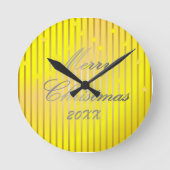 Wees vrolijk en glans heldere wandklok (Voorkant)