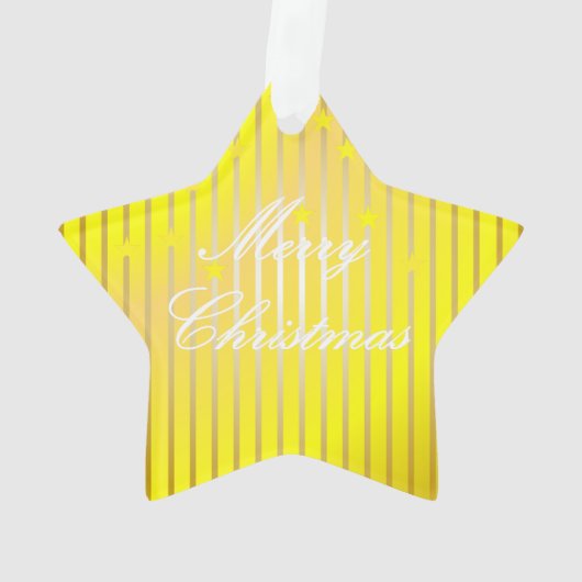 Wees vrolijk en glanzend acryl Ornament (achterkant)