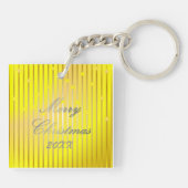 Wees vrolijk en glanzend acryl Sleutelhanger (Achterkant)