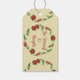 Wees vrolijk en helder cadeaulabel