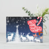 Wees vrolijk en helder Een magische kerst Feestdagenkaart (Staand voorkant)