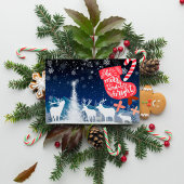 Wees vrolijk en helder Een magische kerst Feestdagenkaart