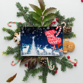 Wees vrolijk en helder Een magische kerst Feestdagenkaart