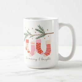 Wees vrolijk en helder kerstgerechten op kantoor koffiemok