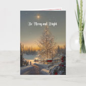 Wees vrolijk en straal Kerstkaart Digitale Kunst Kaart (Voorkant)