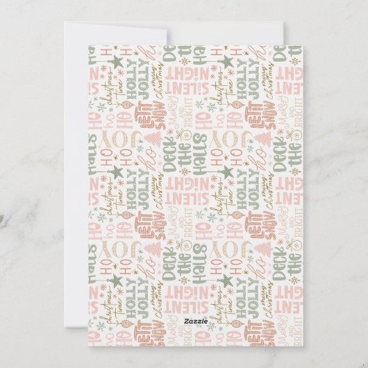 Wees vrolijk en stralend Kerst Foto Feestdagenkaart (Achterkant)