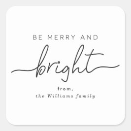 Wees vrolijk en vrolijk cadeau Labels