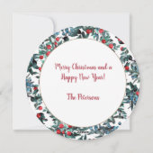 Wees vrolijk! Festive Vintage kerstbessen Wreater Feestdagenkaart (Achterkant)