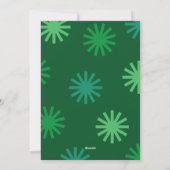 Wees vrolijk Fun Green Pompoms Holiday Kaart (Achterkant)