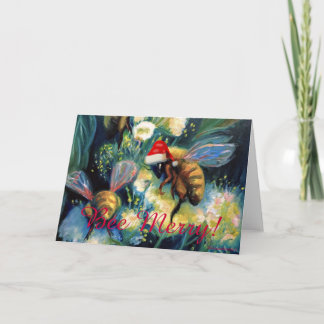 Wees vrolijk! (Honingbijen met feestvreugde!) Feestdagen Kaart