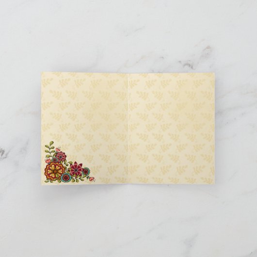 Wees vrolijk - Kaart voor blanco notities (Binnen)