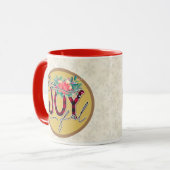 Wees vrolijk kerstcadeau Bloemontwerp Verse Quote Mok (Voorkant links)