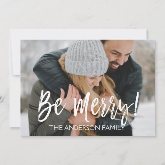 Wees vrolijk Kerstmis fotokaart Feestdagenkaart (Voorkant)
