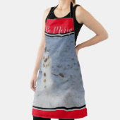 Wees vrolijk, kleine sneeuwman schort (Insitu)