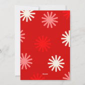 Wees vrolijk Leuk Rood Wit Roze Pompoms Vakantie K Feestdagenkaart (Achterkant)