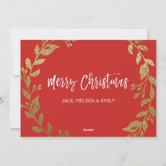 Wees vrolijk met de hand geletterde scriptfotokaar feestdagenkaart (Achterkant)