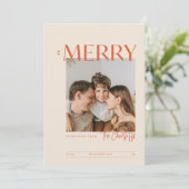 Wees vrolijk Minimal Holiday Photo Card Feestdagenkaart (Staand voorkant)