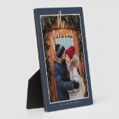 Wees vrolijk | Modern kerstfoto-ouderdomsaandenken Fotoplaat (Zijkant)