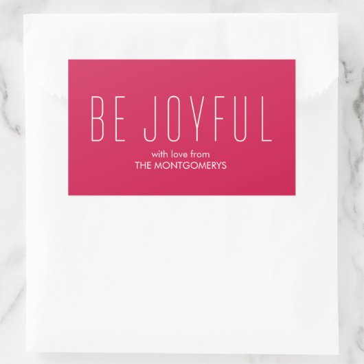 Wees vrolijk modern vakantie cadeau Label (Tas)