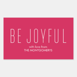 Wees vrolijk modern vakantie cadeau Label