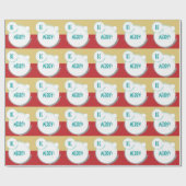 Wees vrolijk moderne kerst cadeaupapier (Vlak)