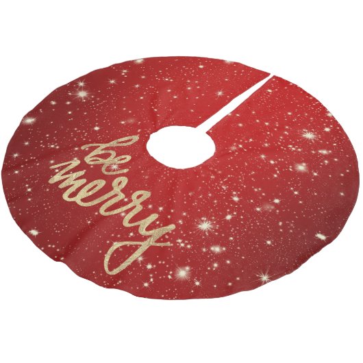 Wees vrolijk, moderne rode kerst kerstboom rok (Gekanteld)