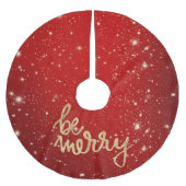 Wees vrolijk, moderne rode kerst kerstboom rok (Voorkant)