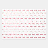 "WEES VROLIJK!" rode vrachtwagen en sneeuwvlokken Inpakpapier Vel (Voorkant 3)