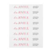 Wees vrolijk | Rood en wit vakantie (Vel)