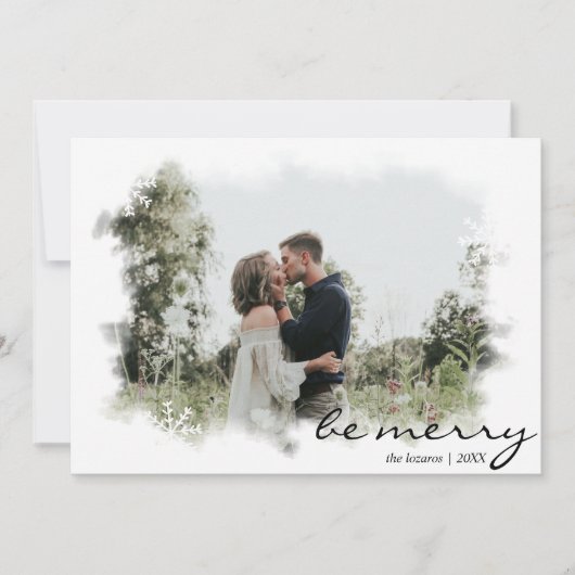 Wees vrolijk Snowflake Cutout Christmas Kaart (Voorkant)