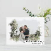 Wees vrolijk Snowflake Cutout Christmas Kaart (Staand voorkant)