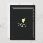 Wees vrolijk vakantie cocktail party uitnodiging (Achterkant)