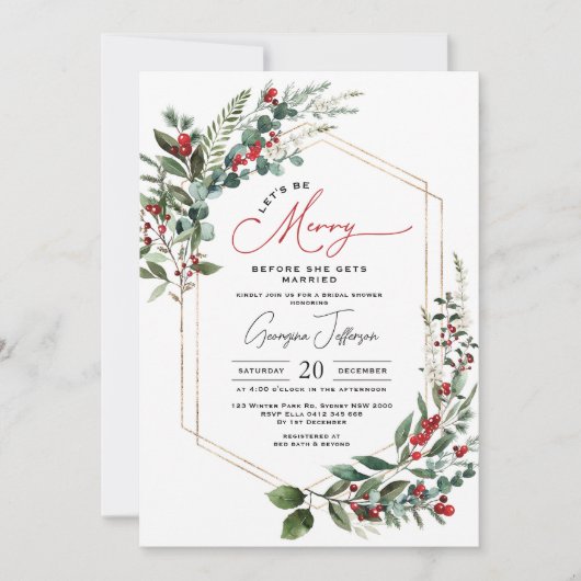 Wees vrolijk voordat ze gaat trouwen met Vrijgezel Kaart (Voorkant)