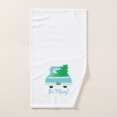 Wees vrolijk!  Vrachtwagen en Sneeuwvlokken Aqua Bad Handdoek (Handdoek)