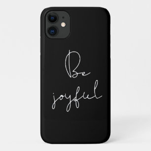 Wees vrolijk wit lettertype Case-Mate iPhone case