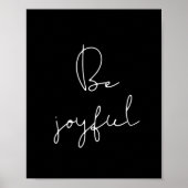 Wees vrolijk wit lettertype poster (Voorkant)