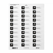 Wees vrolijke retour adreslabels, kerstkaart etiket (Full Sheet)