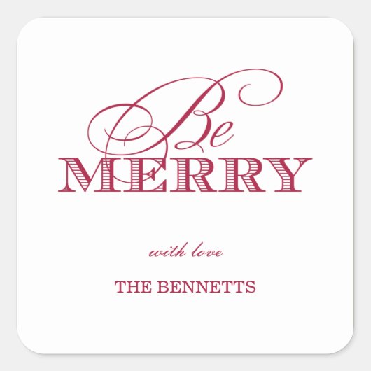 Wees vrolijke vakantie cadeau Stickers (Voorkant)