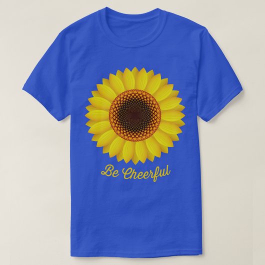 Wees vrolijke zonnebloem t-shirt (Design voorkant)